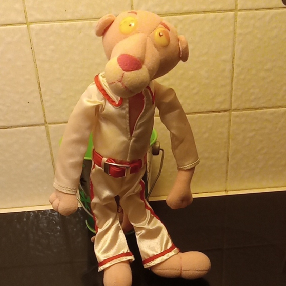 Plush  Toy - Cream and Red Pink Panther.